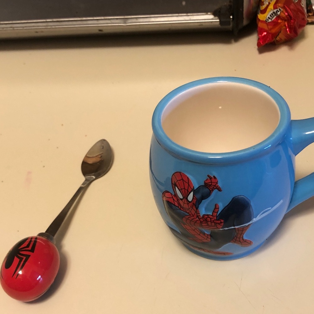 Spiderman Blue Ceramic Mug - Licensed Character Kids' Drinkware